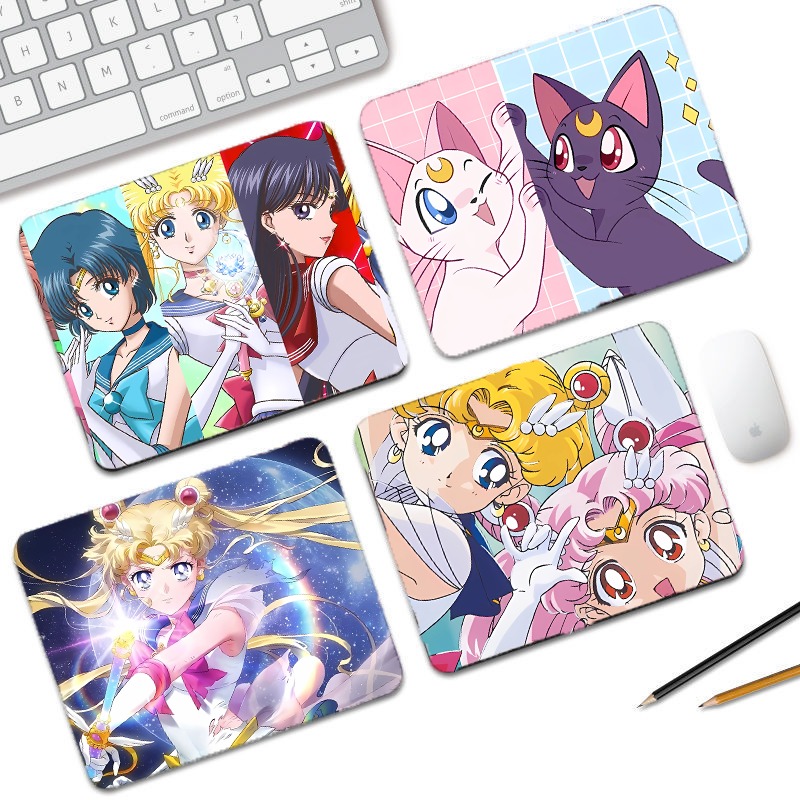 Desk Setup Cute - Sailor Moon Kawaii Mouse Pad Small