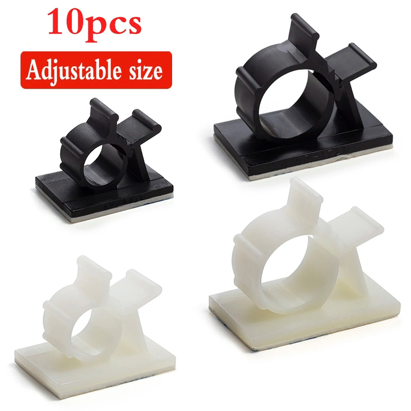 Desk Setup Computer - Adjustable Cable Organizer Self Adhesive Cable