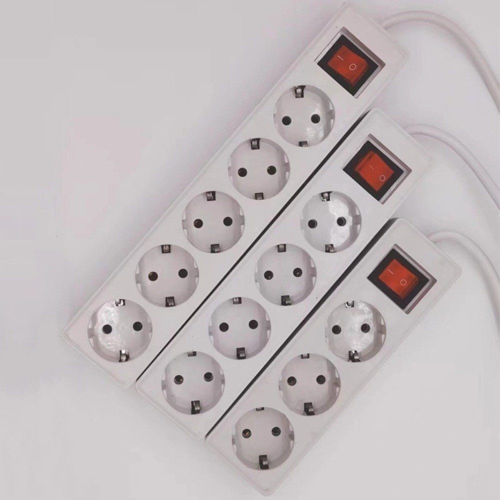 Power Strip Flat - Portable 3/4/5 Sockets EU Power Strip