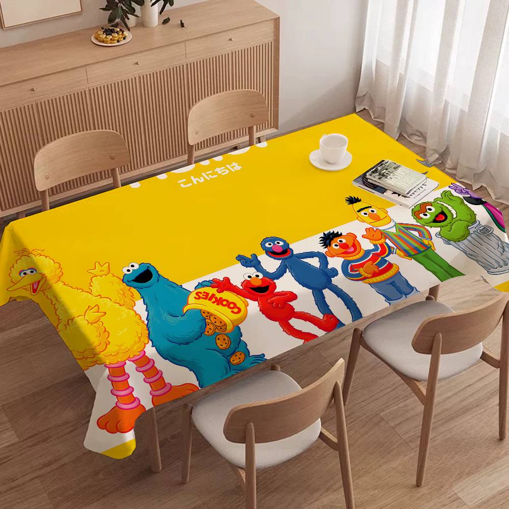 Desk Setup Wallpaper - S-Sesame S-Street Theme Tablecloth Tea Table