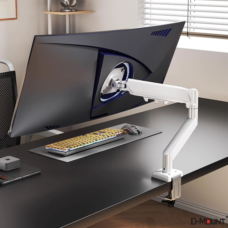 Desk Setup Monitor Arm - D-MOUNT D90 Metal Aluminum 13'-32' Monitor