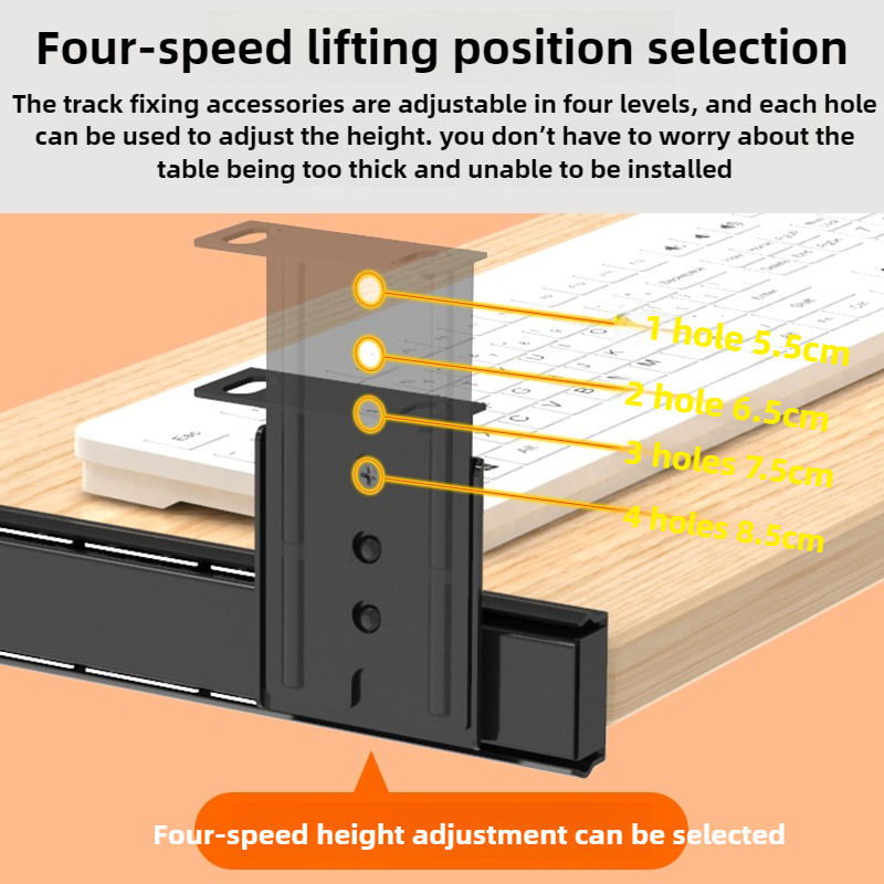 Wood Keyboard Tray Under Desk  - đánh giá và giá Desk Setup Living Room