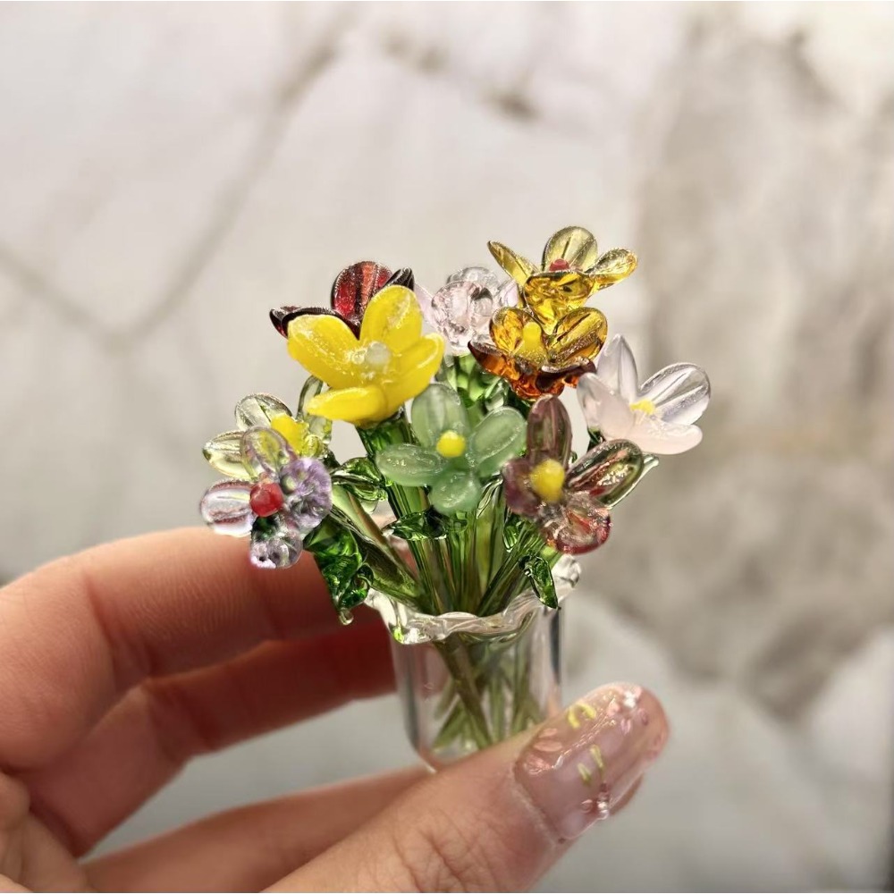 1 PC Handmade Glass Floral Bou - đánh giá và giá Desk Setup Computer