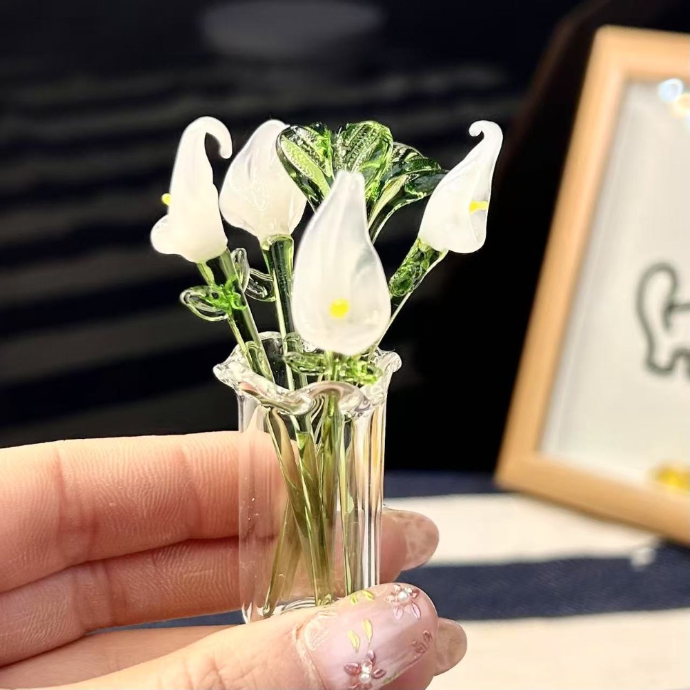1 PC Handmade Glass Floral Bou - đánh giá và giá Desk Setup Computer