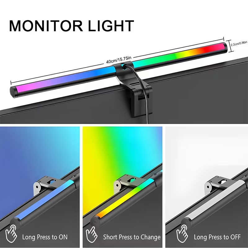 LED Monitor Light Bar 30cm 40c - đánh giá và giá Desk Setup Computer