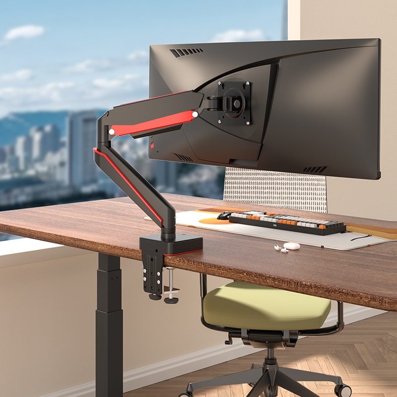 HILLPORT Monitor Arm Bracket f - đánh giá và giá Desk Setup Monitor Arm