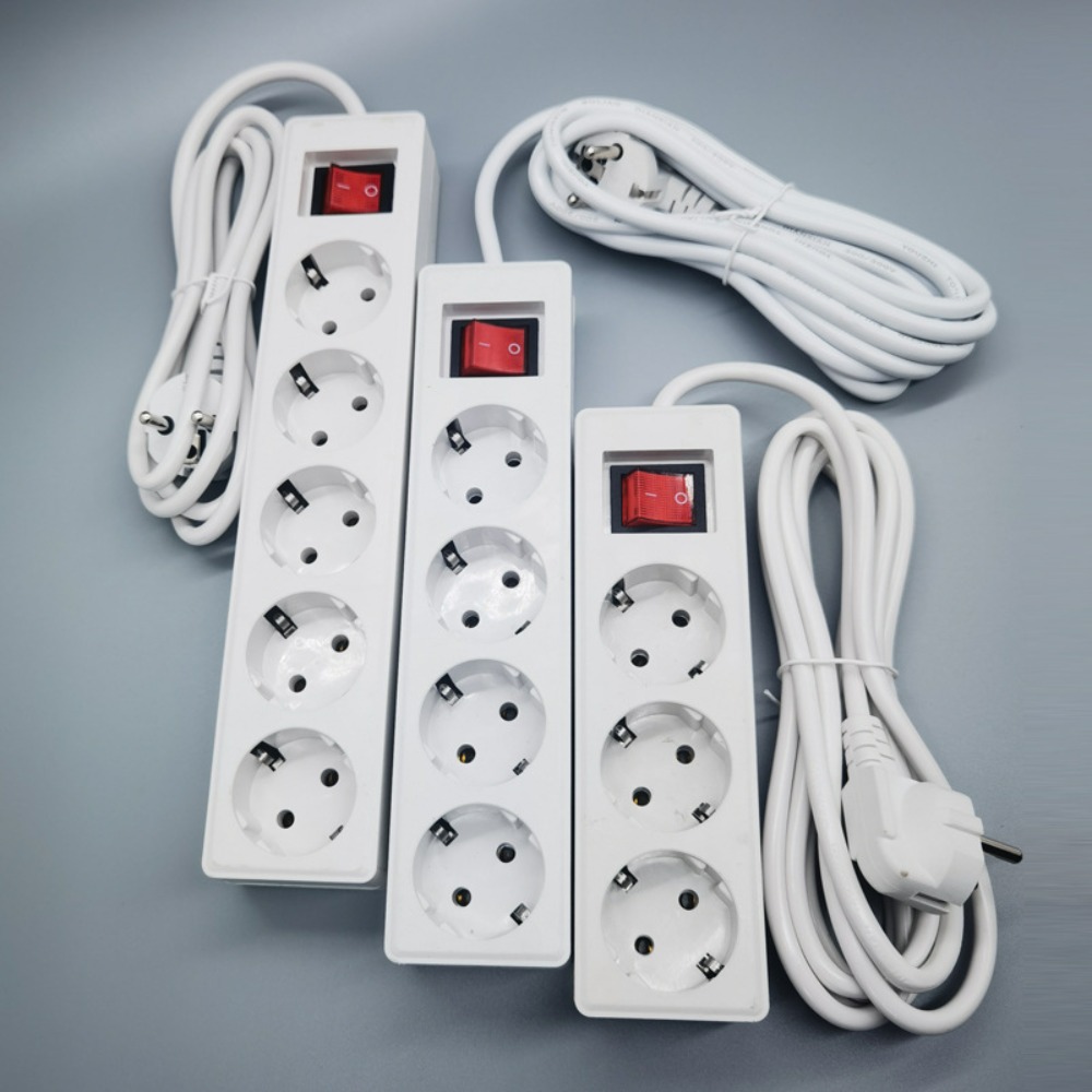 Portable 3/4/5 Sockets EU Powe - đánh giá và giá Power Strip Flat