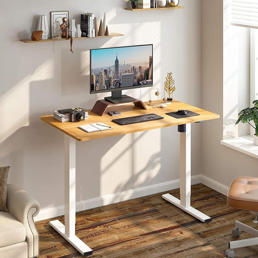48x24 One-Piece Electric Stand - đánh giá và giá Desk Setup One Monitor