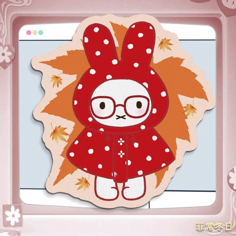Anime Miffy Leather Mouse Pad  - đánh giá và giá Desk Setup Computer