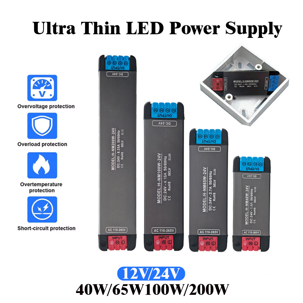 DC24V 200W 100W 65W 40W  Ultra - đánh giá và giá Power Strip Flat