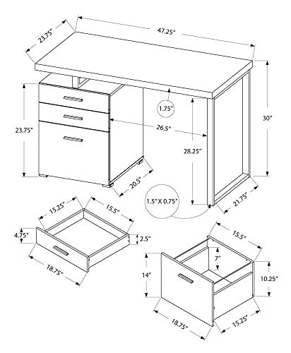 I 7646 Computer Desk, Home Off - đánh giá và giá Work Desk Home Setup