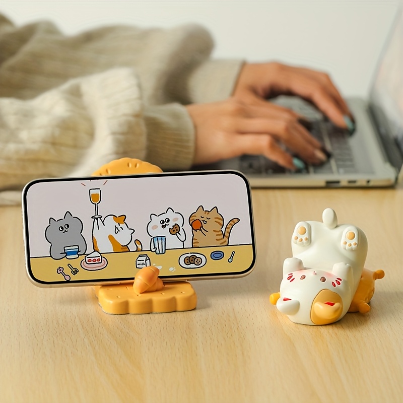Charming Cat-Shaped Resin Phon - đánh giá và giá Desk Setup Cute