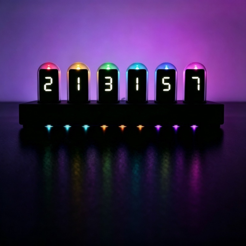 IPS‑Simulated Nixie Tube Clock - đánh giá và giá Desk Setup Youtube
