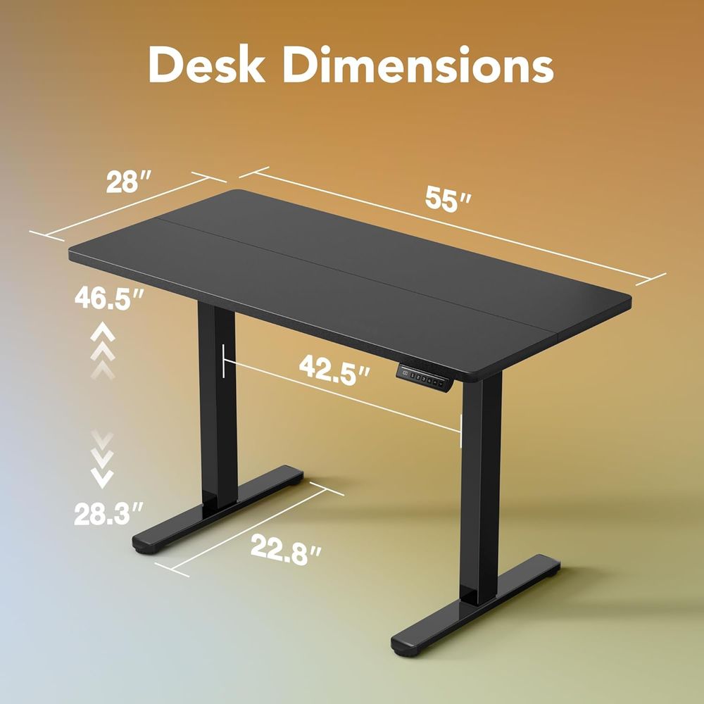 55 x 28 inch Electric Standing - đánh giá và giá Work Desk Home Setup