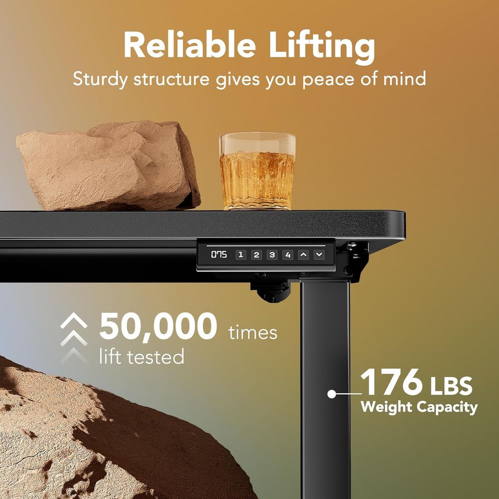 55 x 28 inch Electric Standing - đánh giá và giá Work Desk Home Setup