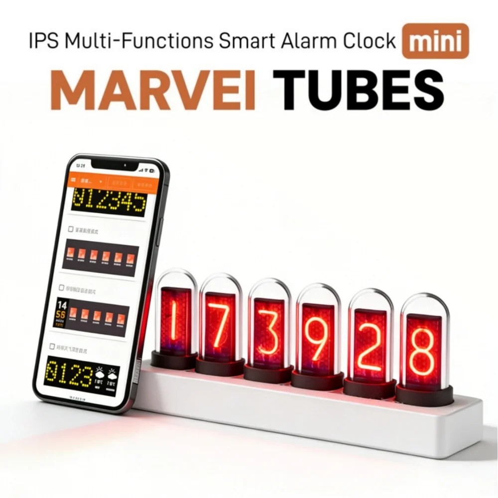 RGB Digital Alarm Clock, Nixie - đánh giá và giá Desk Setup Youtube