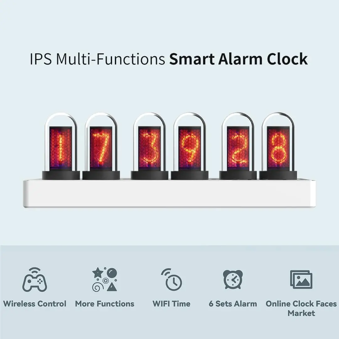 RGB Digital Alarm Clock, Nixie - đánh giá và giá Desk Setup Youtube