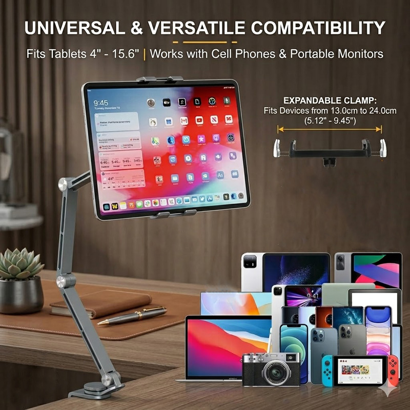 iPad Mount for Desk Aluminum A - đánh giá và giá Desk Setup Monitor Arm