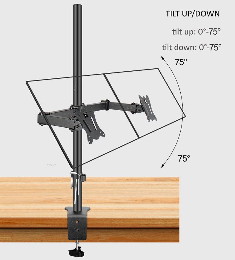 (80Cm) DL-T902-280II Full Chuy - đánh giá và giá Desk Setup Monitor Arm