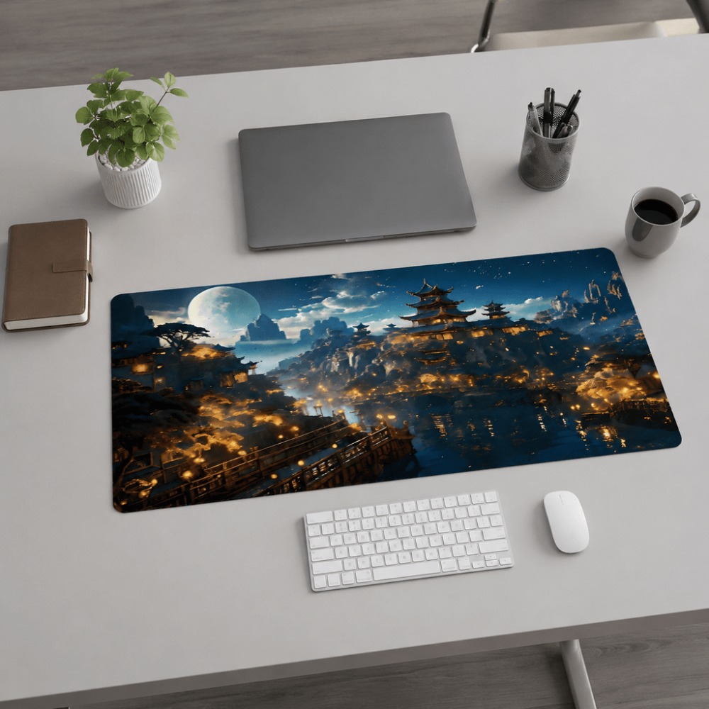 Original fantasy night city mo - đánh giá và giá Work Desk Home Setup