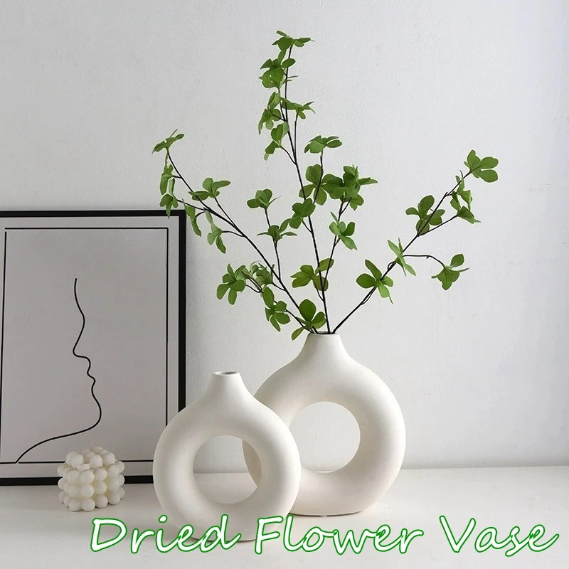 Creative Donut-Shaped Vase, No - đánh giá và giá Desk Setup Minimalist