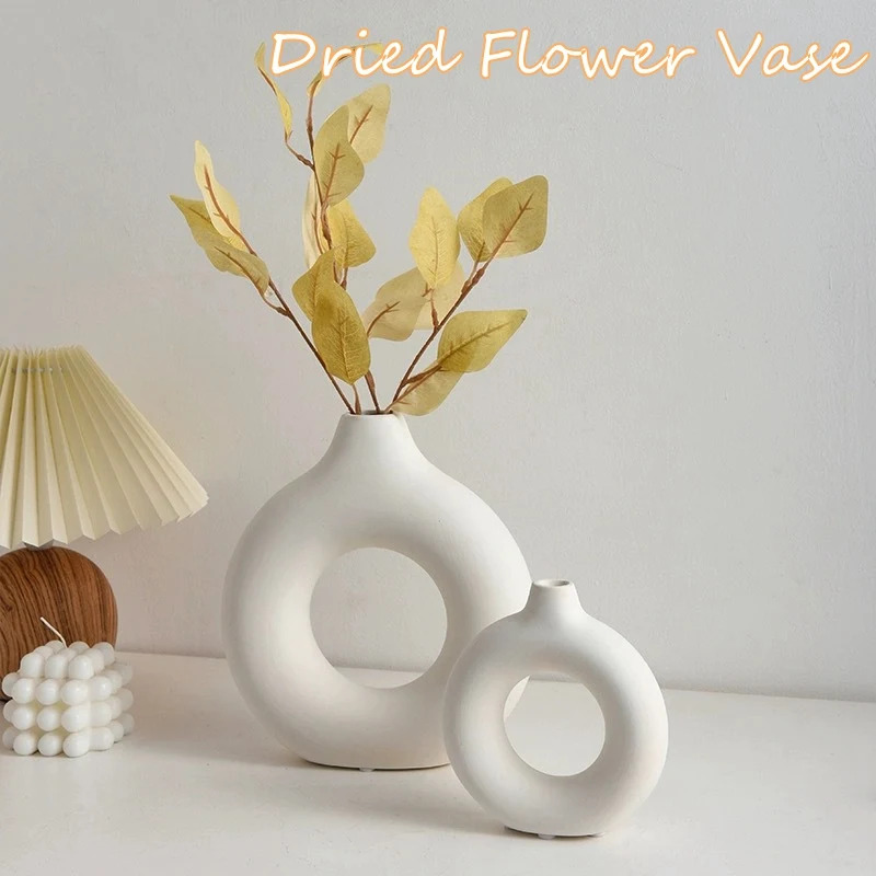 Creative Donut-Shaped Vase, No - đánh giá và giá Desk Setup Minimalist