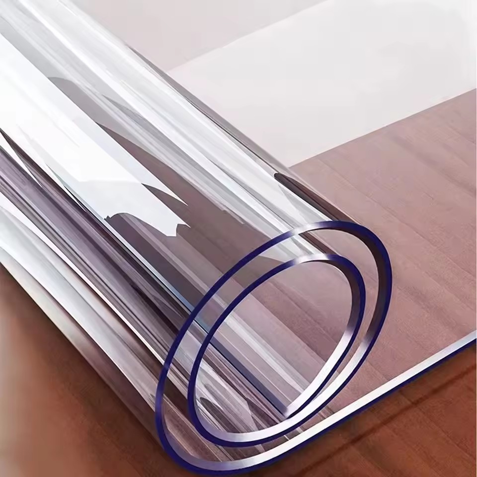 Soft Glass Tablecloth Transpar - đánh giá và giá Desk Setup Wallpaper