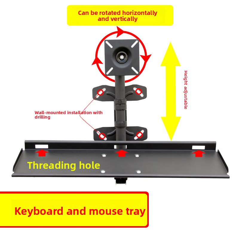 Adjustable Wall Keyboard Tray  - đánh giá và giá Desk Setup Living Room