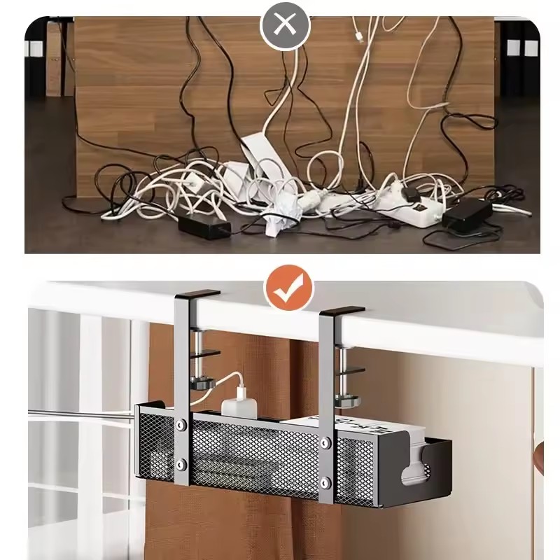 Desk Cord Storage rack No Dril - đánh giá và giá Desk Setup Living Room