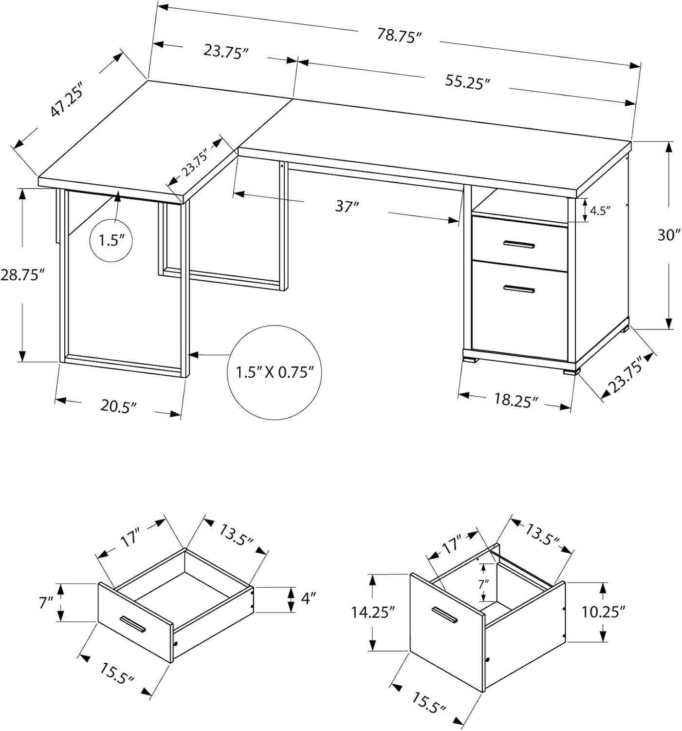 I 7257 Computer Desk, Home Off - đánh giá và giá Work Desk Home Setup
