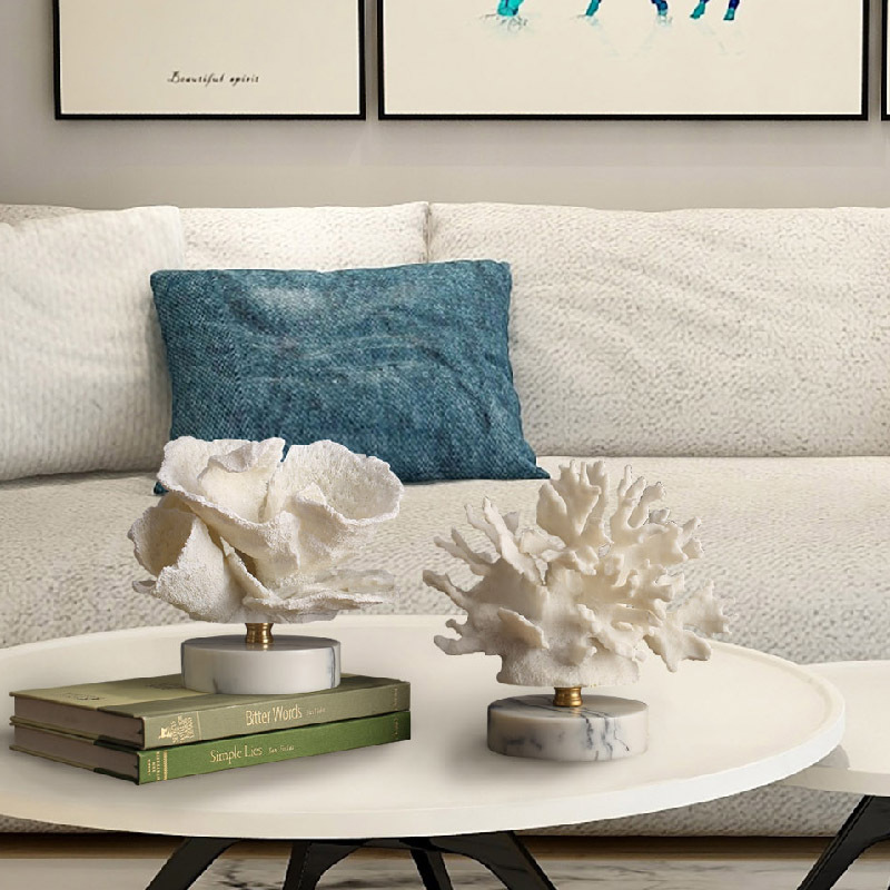 Nordic Style Simulated Coral R - đánh giá và giá Desk Setup Minimalist