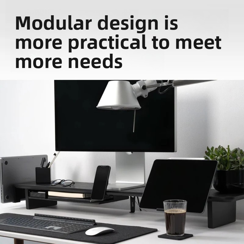 Solid Wood Monitor Riser Stand - đánh giá và giá Desk Setup Living Room