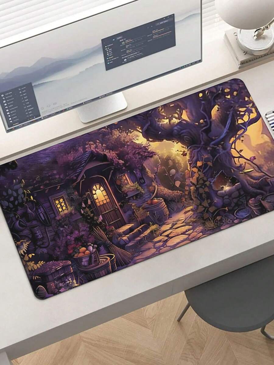 Large Gaming Mouse Pad With Fa - đánh giá và giá Work Desk Home Setup