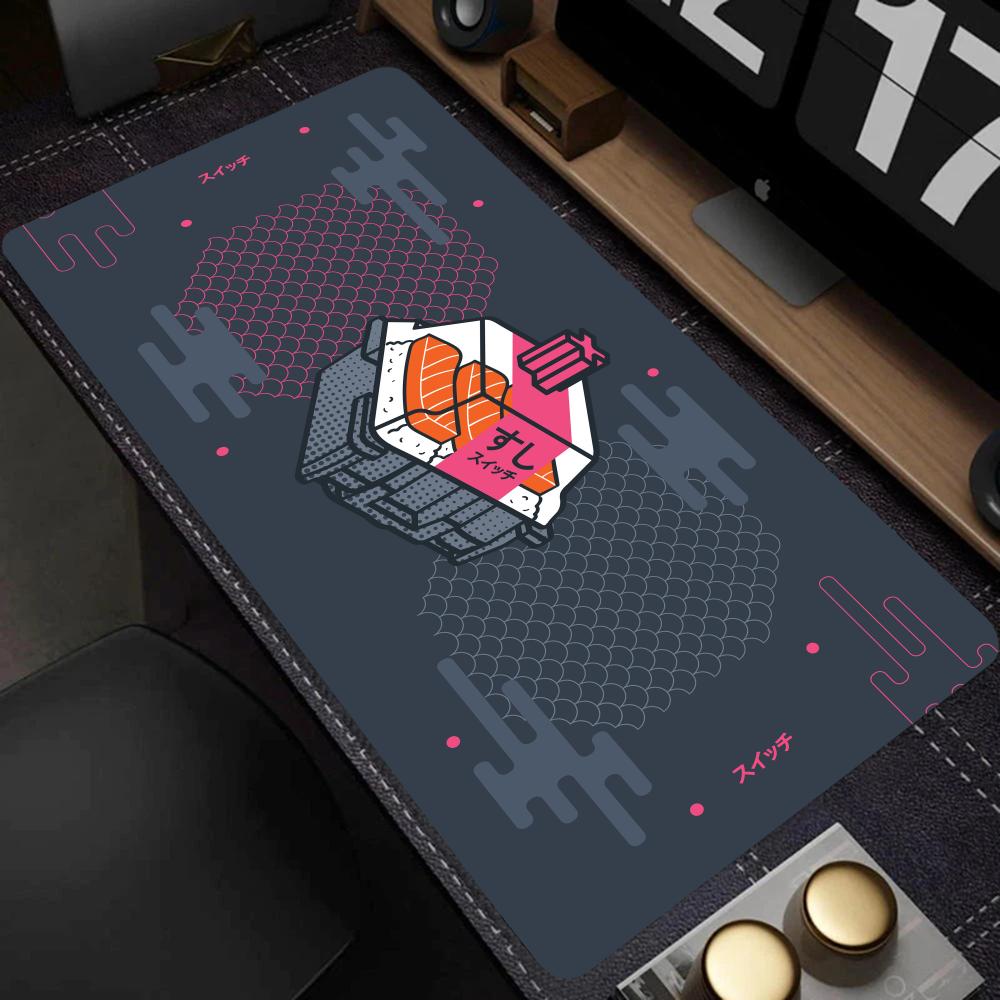 Tech Abstract Pattern Large Mo - đánh giá và giá Work Desk Home Setup