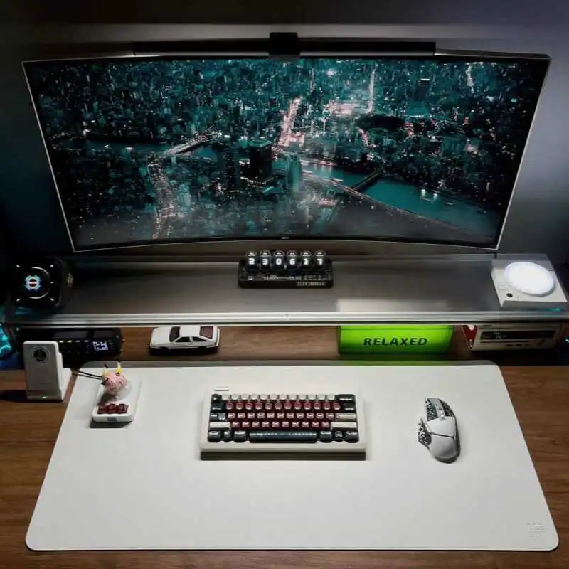 Aluminum Monitor Stand Acrylic - đánh giá và giá Desk Setup Living Room