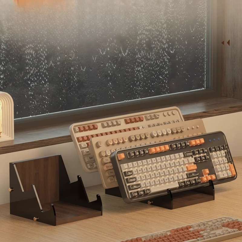 Acrylic Floating Keyboard Stan - đánh giá và giá Desk Setup Living Room