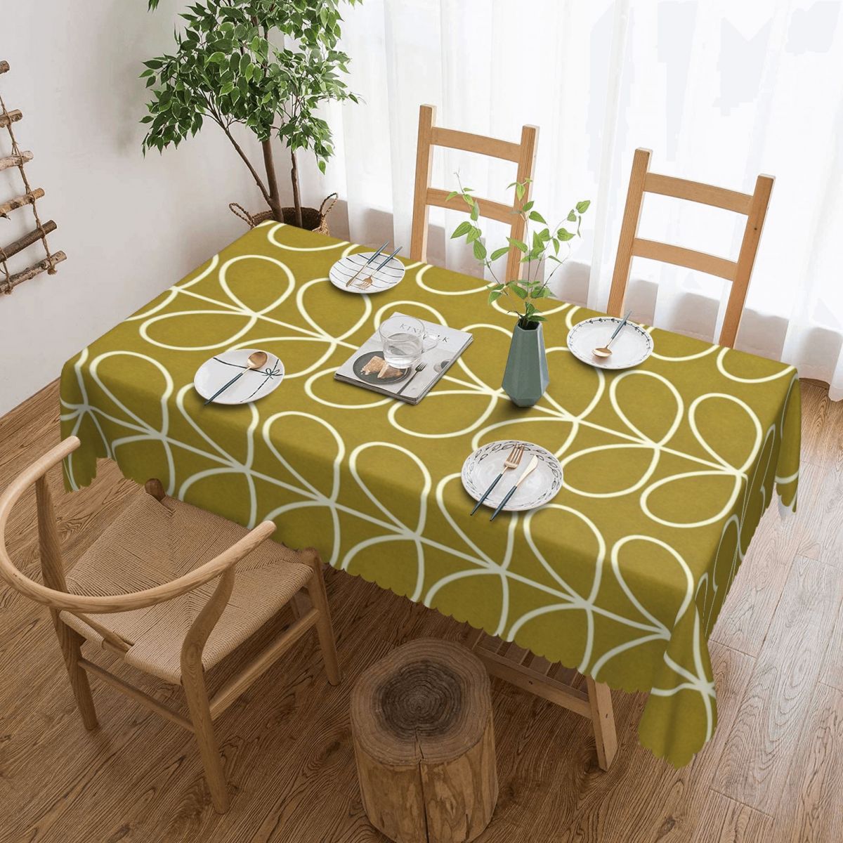 Orla Kiely Multistem Rectangul - đánh giá và giá Desk Setup Wallpaper