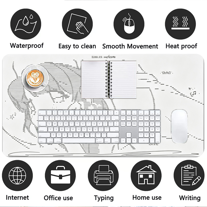 1Pcs Leather Mouse Pad Anime A - đánh giá và giá Desk Setup Cute
