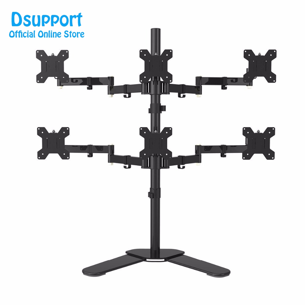 Six Arm LCD LED Monitor Stand  - đánh giá và giá Desk Setup Monitor Arm
