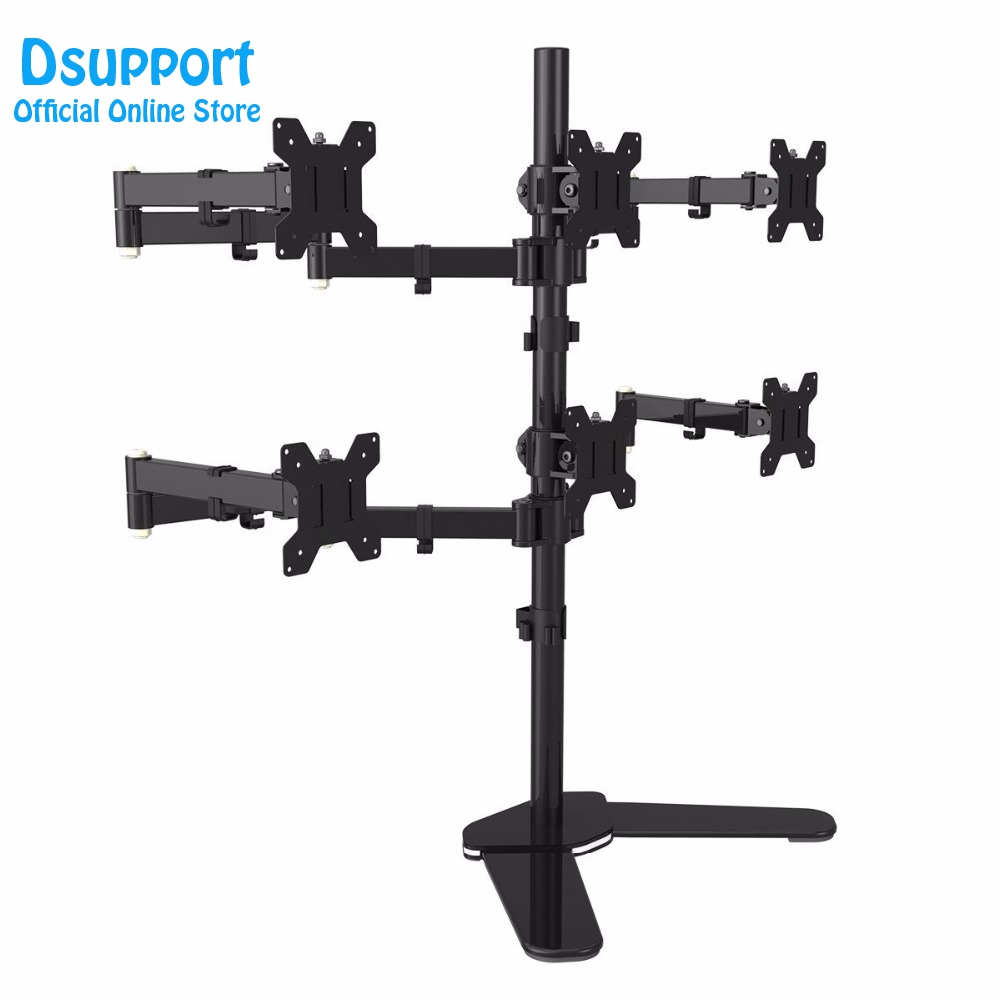 Six Arm LCD LED Monitor Stand  - đánh giá và giá Desk Setup Monitor Arm
