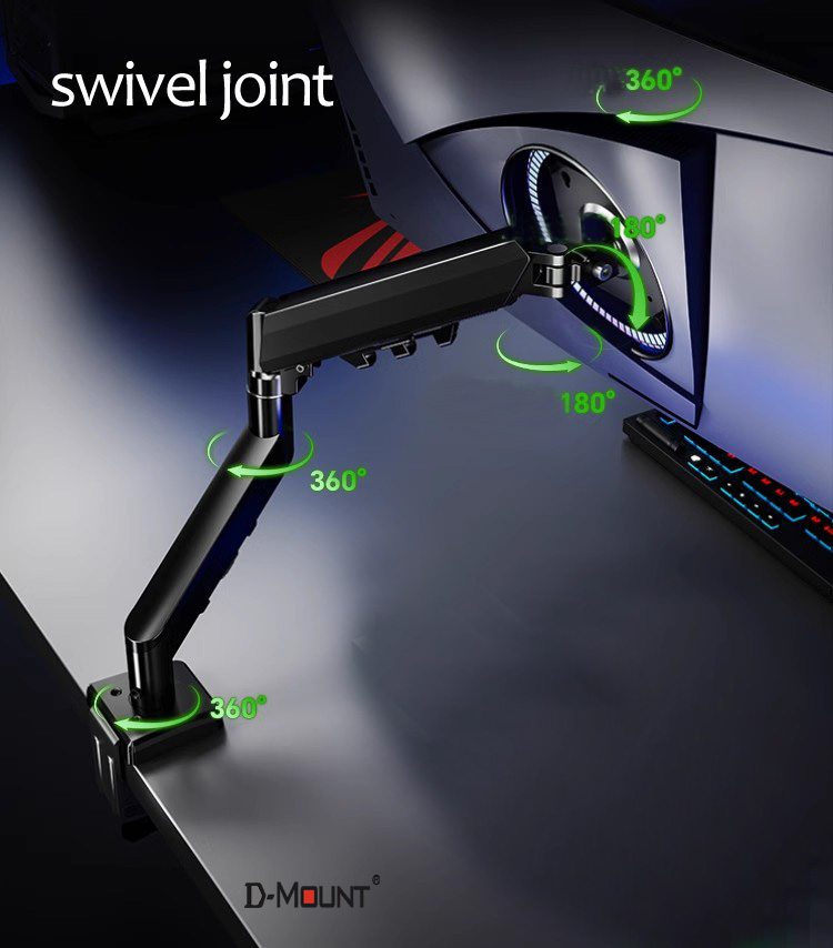 D-MOUNT D90 Metal Aluminum 13' - đánh giá và giá Desk Setup Monitor Arm