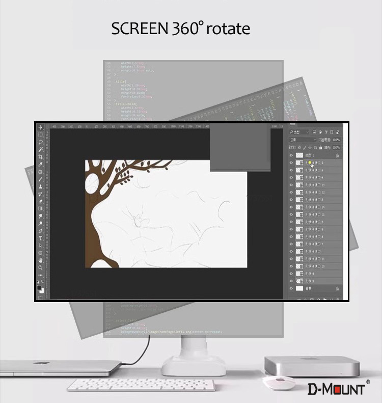 D-MOUNT D90 Metal Aluminum 13' - đánh giá và giá Desk Setup Monitor Arm